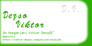 dezso viktor business card